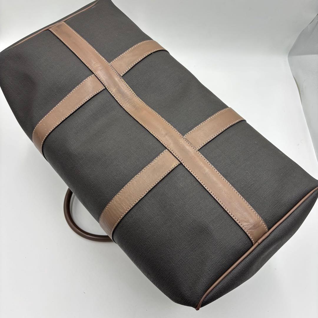 dunhill ダンヒル レザー ボストンバッグ ハンドバッグ PVC 大容量