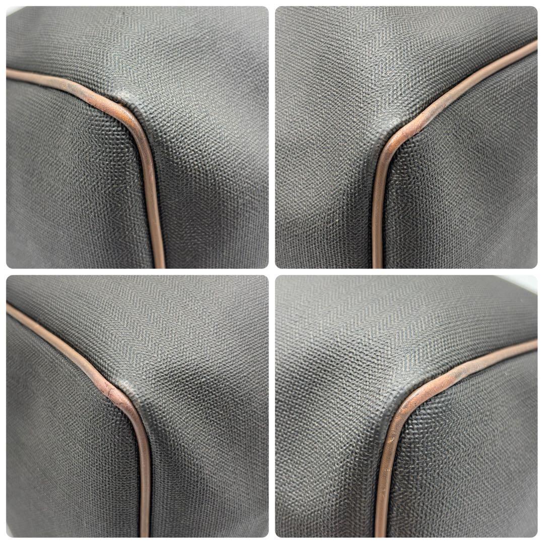 dunhill ダンヒル レザー ボストンバッグ ハンドバッグ PVC 大容量