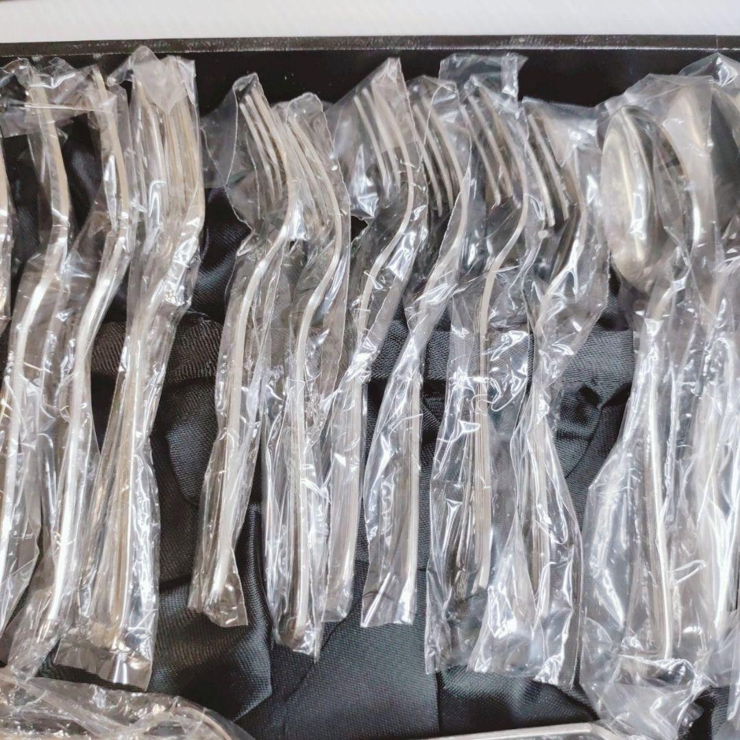 【未使用品】AZUMA 18-8 ステンレスカトラリーセット 50本