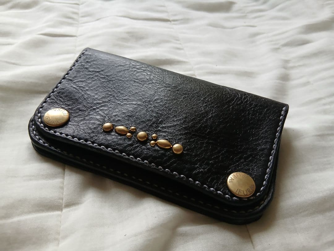 S*a様 イタリアンレザー アリゾナ トラッカーウォレット 真鍮スタッズ ハンド