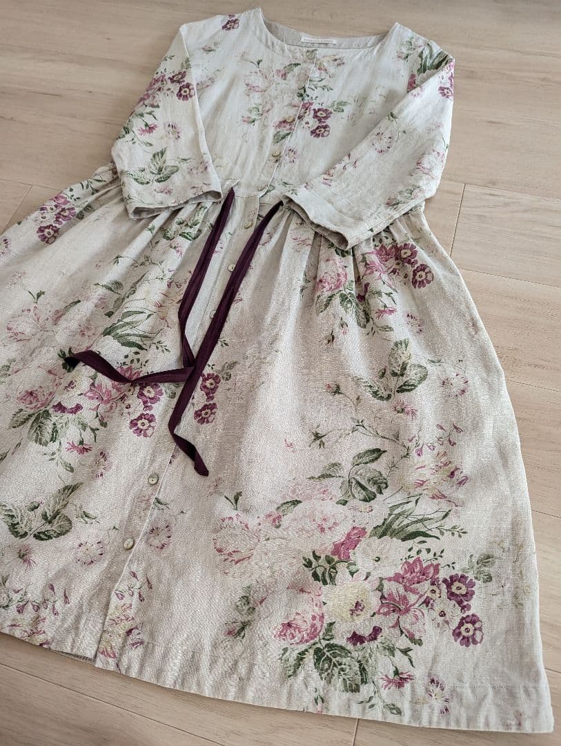 CABBAGES & ROSES　キャベジズ & ローゼス　リネンワンピース