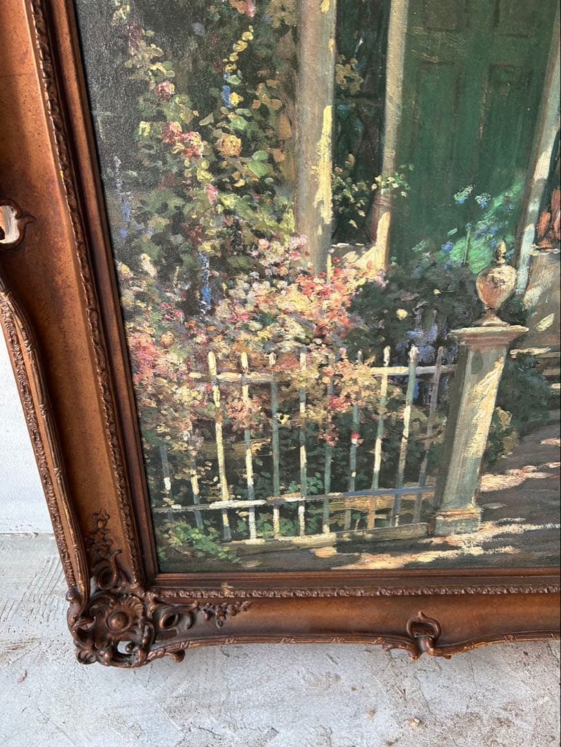 装飾的な風景画 油彩 大きめ