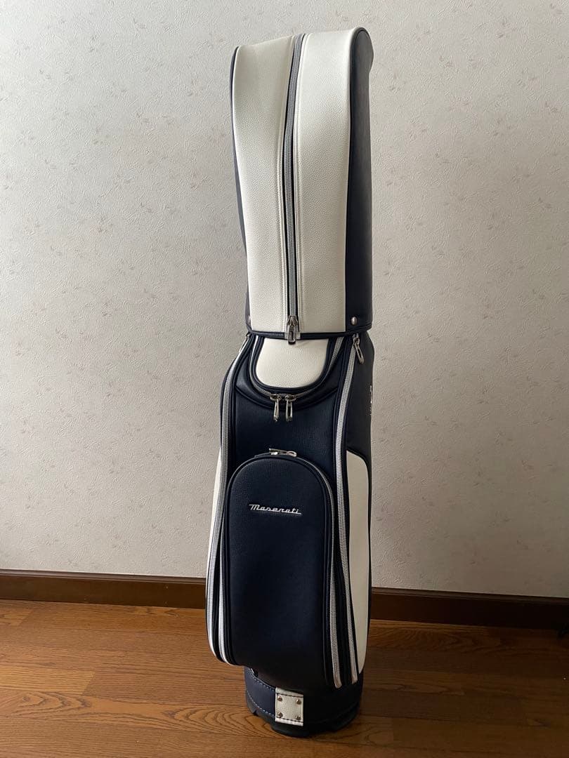 Maserati キャディバッグ ネイビー/ホワイト