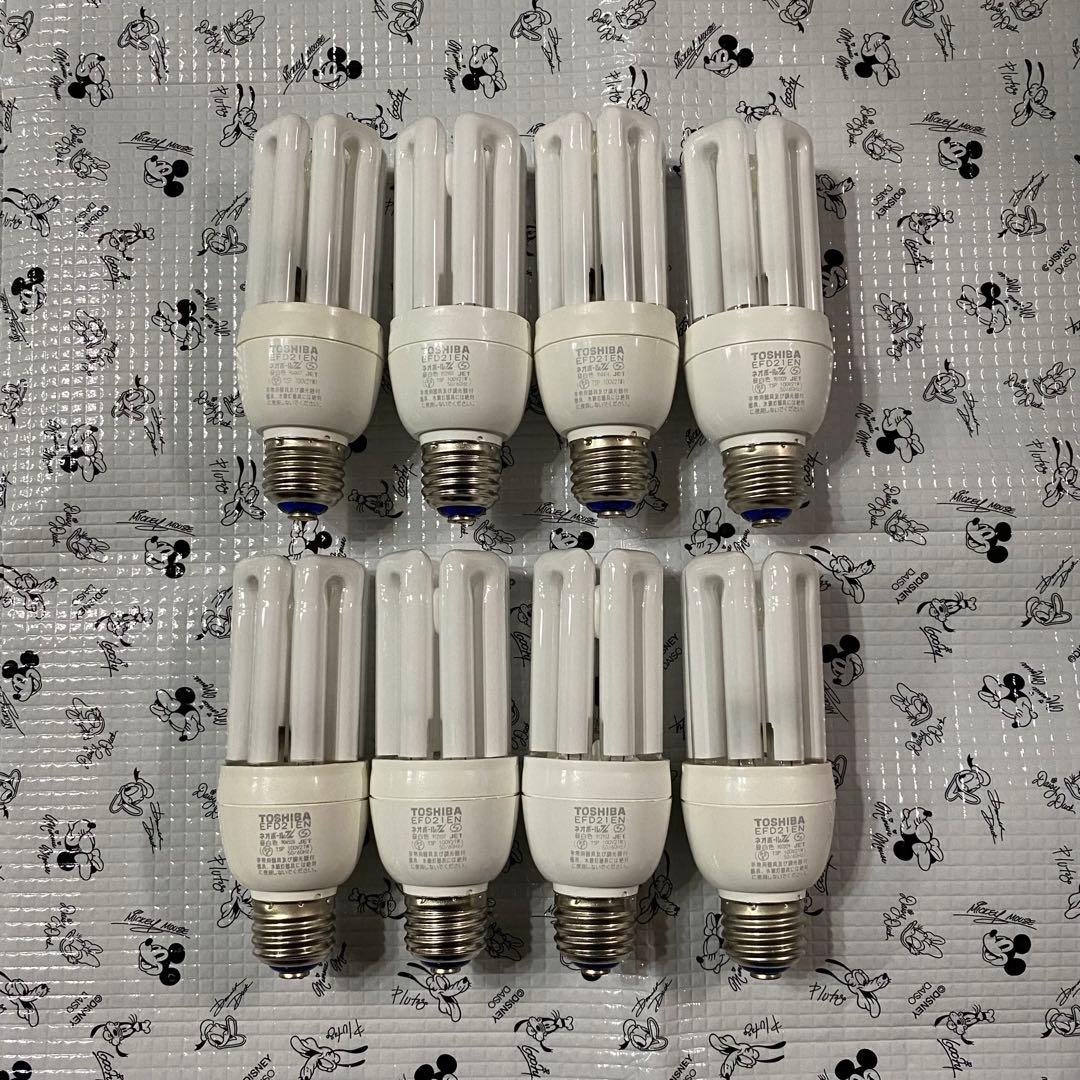 ネオボールZ TOSHIBA 蛍光灯 EFD21EN 21W 昼白色 8個セット
