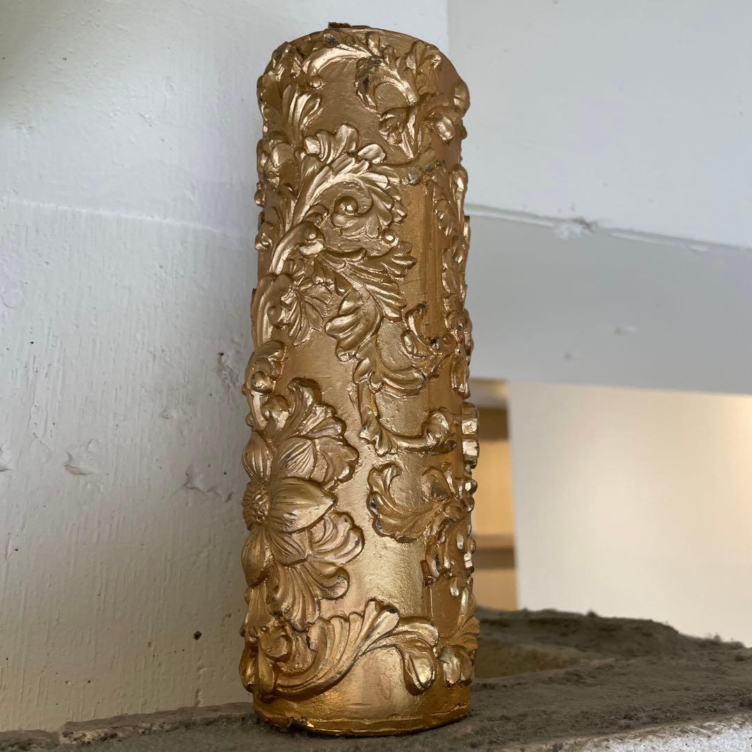 大きなキャンドル　ゴールド