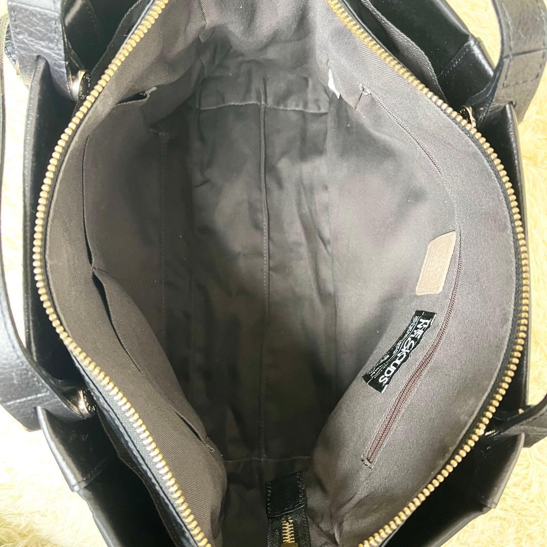 ★完売品★ラシット今期A4入るポケット多数三層構造メタルロゴ2wayバッグ