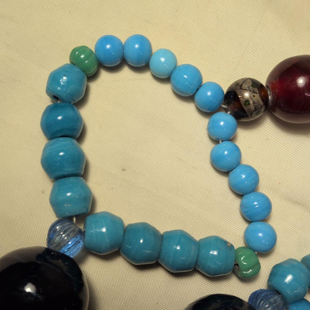 アイヌ　タマサイ　首飾り　とんぼ玉　ガラス玉