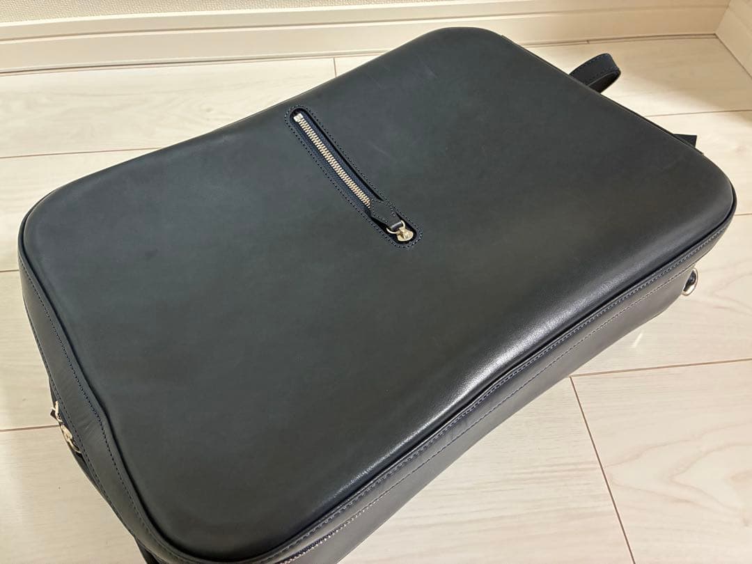 セール 万双 双鞣和地 ビジネスリュック ネイビー