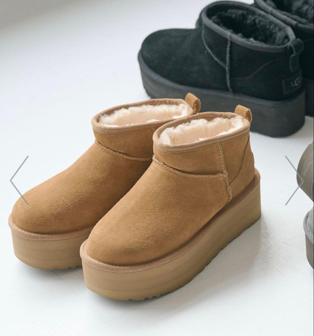 UGG レディースブーツ クラシックウルトラミニプラットフォームブーツ 24cm