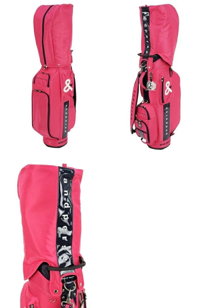 新品 and per se アンパスィ キャディバッグ AUS7305 ピンク