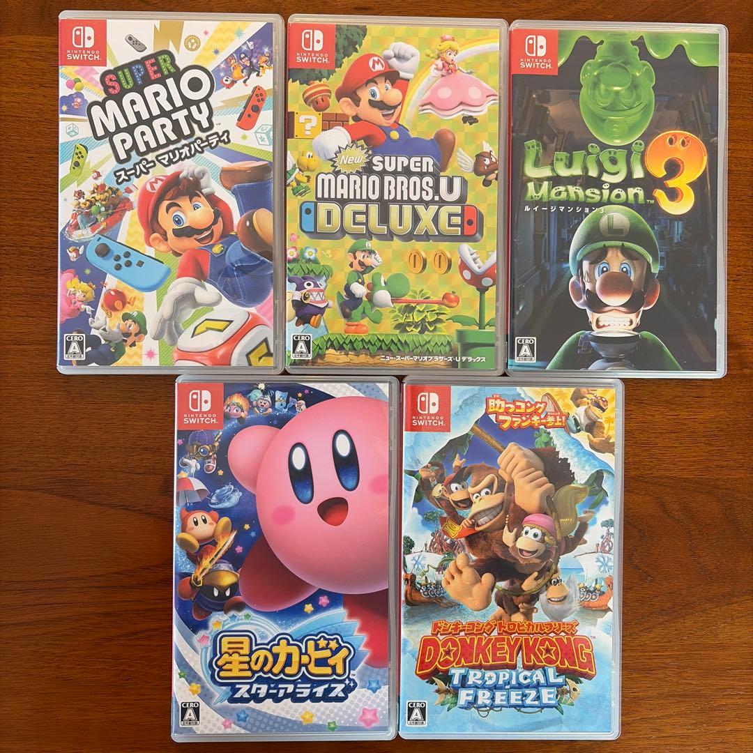 【豪華5本セット】Switch 人気ソフトまとめ売り マリオ ドンキー他
