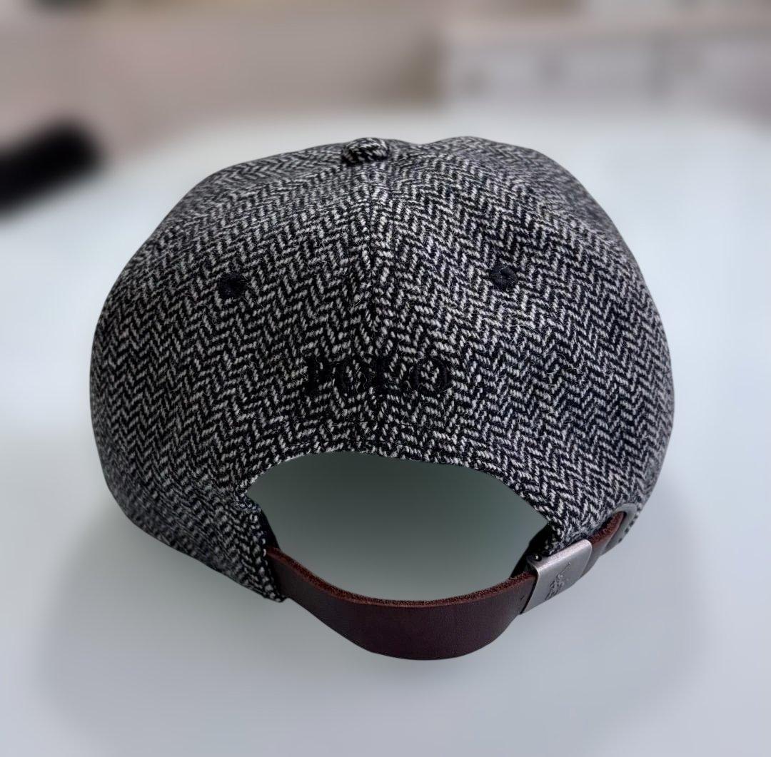 ラルフローレン　ポロ　ウールブレンドヘリンボーンボールキャップ　ワンサイズ未使用