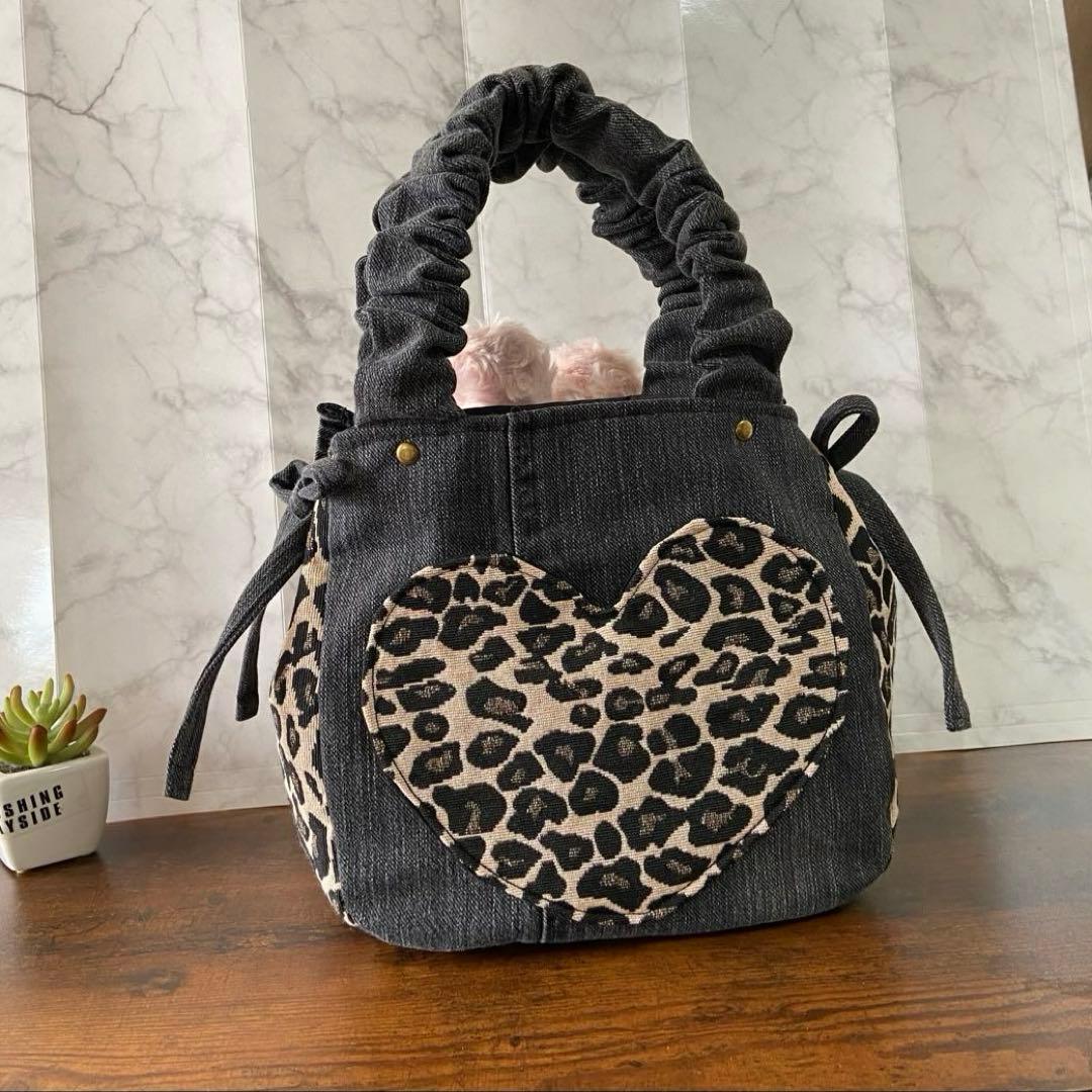 ね*】様 コヤンイサムチョン デニムリメイク【トートバッグ】 フリルバッグ ハン