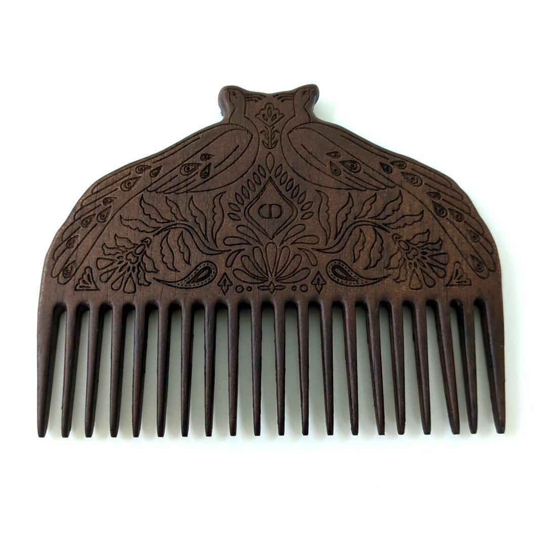 クリスチャンディオール ロゴ入り コーム くし ブラウン ウッド【美品】