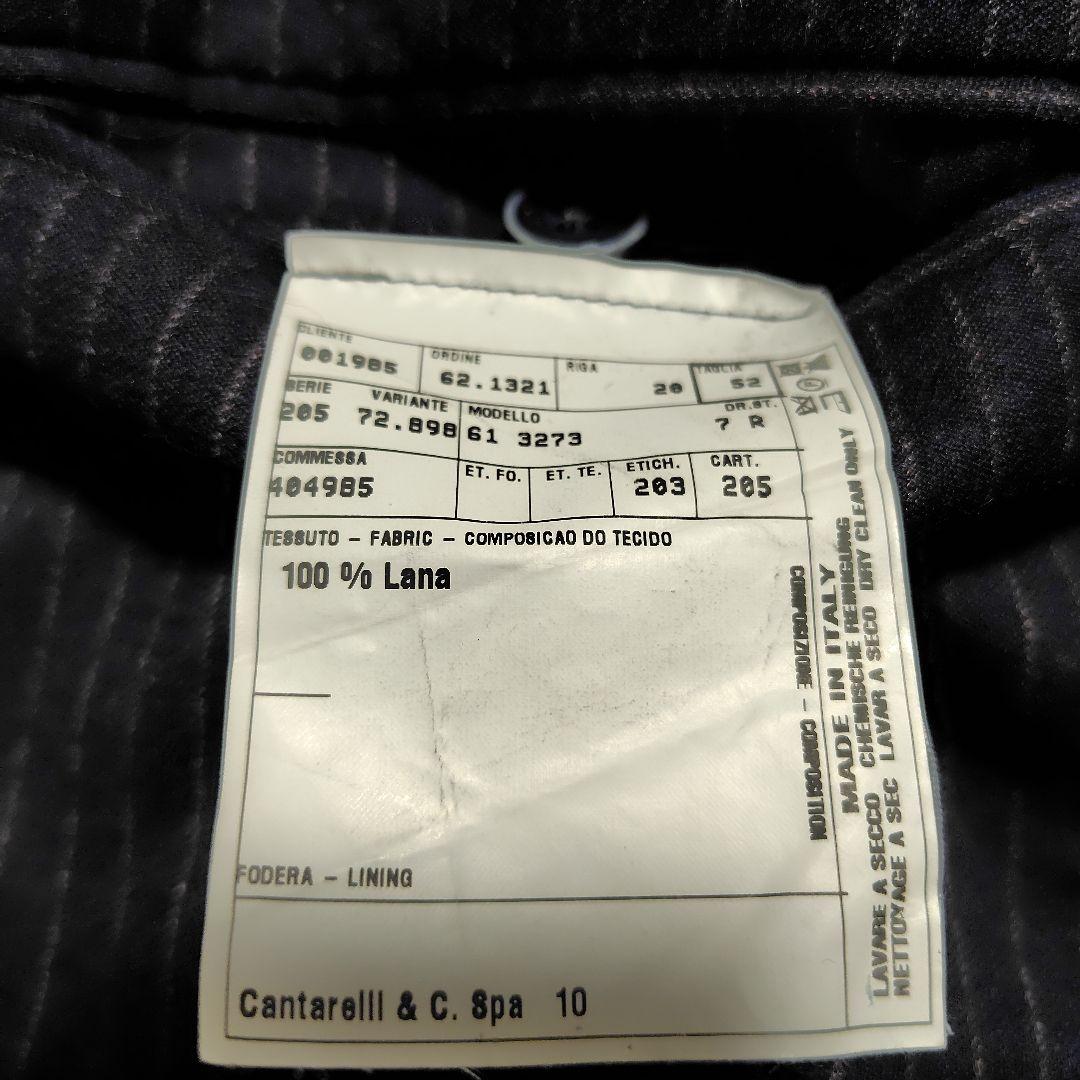 CANTARELLI カンタレリ スーツ セットアップ　52 黒 ストライプ