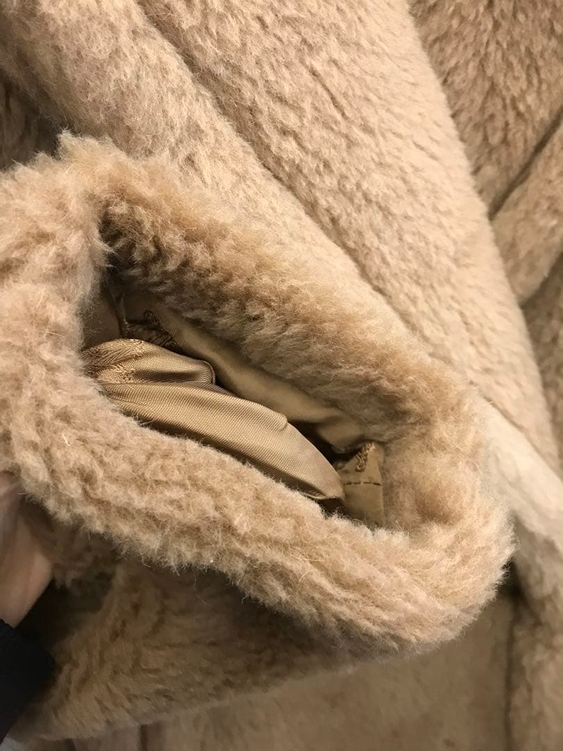 MaxMara ファーコート ダブルブレストキャメル