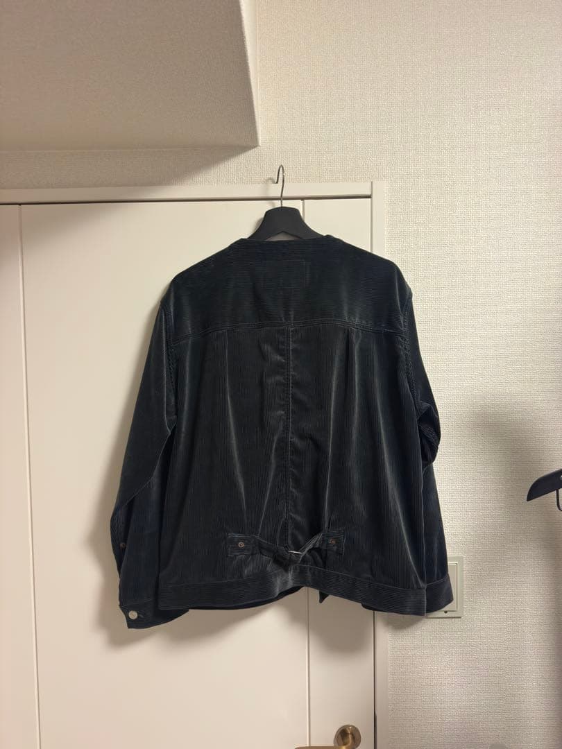 CALEE】1ST TYPE NO COLLAR CORDUROY JACKET