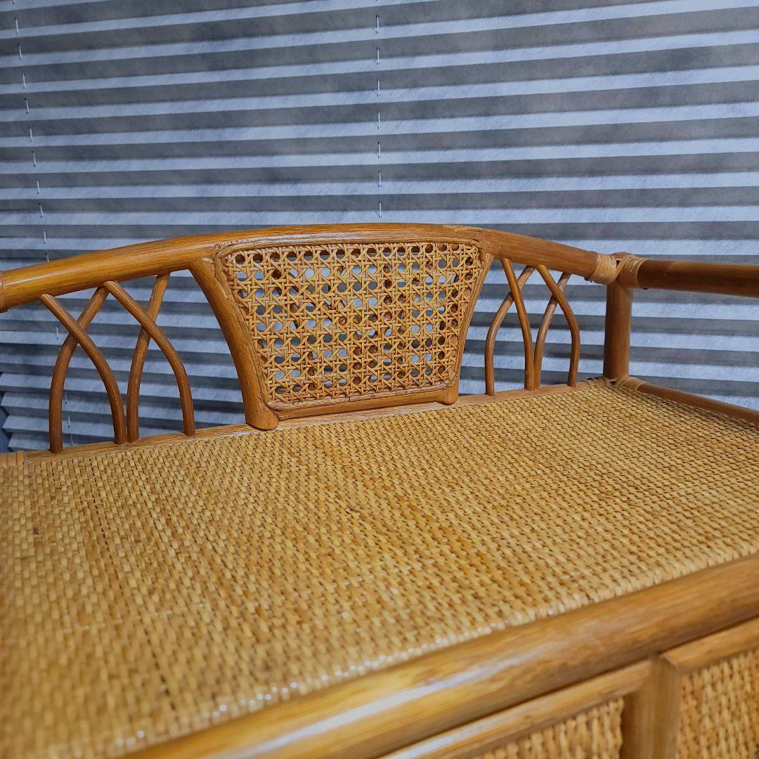 美品　ラタン　5段　チェスト　箪笥