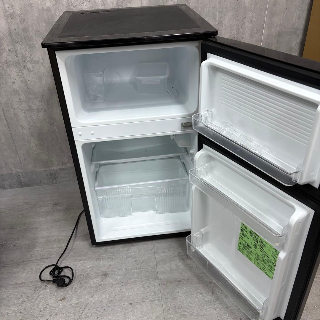 2024年製 コンフィー ノンフロン冷凍冷蔵庫 2ドア RCT90BL(E)