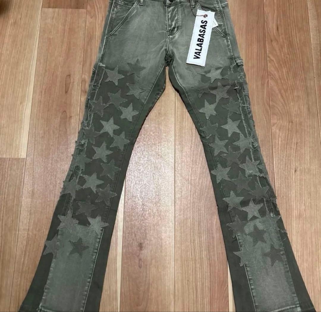 バラバサス グリーンスターフレアデニム 30