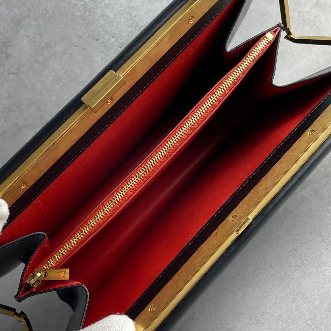 未使用に近い✨ セリーヌ CELINE フィービー期 クラスプミディアム 黒色