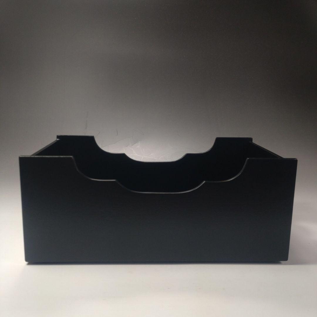 イ102 莨盆『塗師　助田宗明』『一閑文箱煙草盆　共箱』漆塗　茶道具