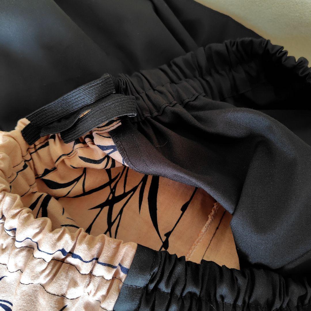 柿渋染めもんぺ【獅子】ハンドメイド サルエル ワイドパンツ 染めむら有