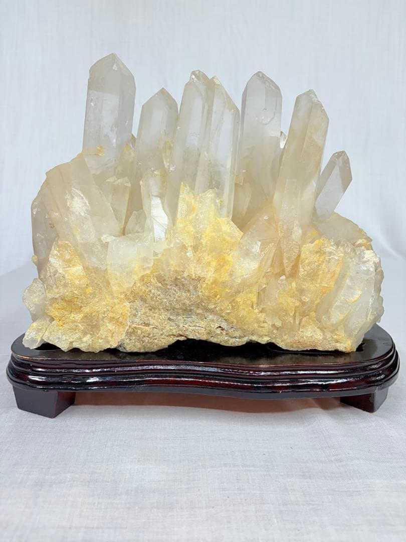 11㎏　希少 水晶 超特大クラスター　天然　イエロー　クリスタル　原石