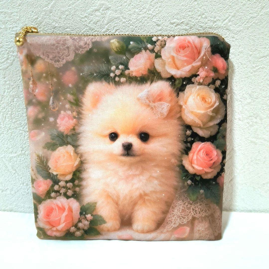 Yourelia様】ハンドメイドオーダー★犬　女の子★巾着バッグ&ポーチ　5点