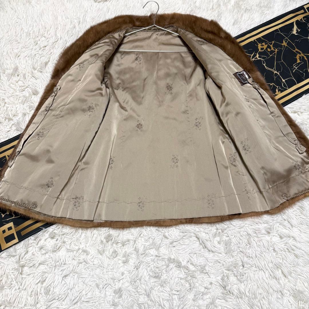 SAGAMINK デミバフミンク コート ブラウン L相当 サガミンク 銀サガ