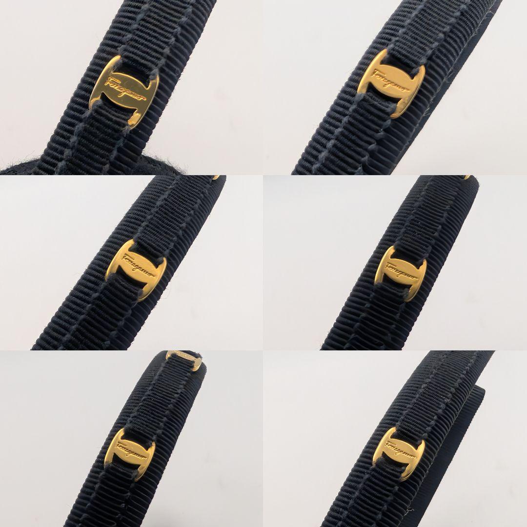 フェラガモ カチューシャ ヴァラ ガンチーニ 黒 グレー セット