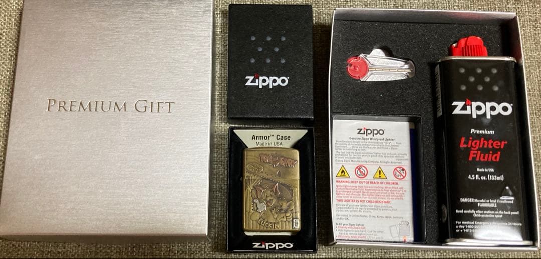 PREMIUM GIFT Armor Zippo 逆打ちプレミアケース付き