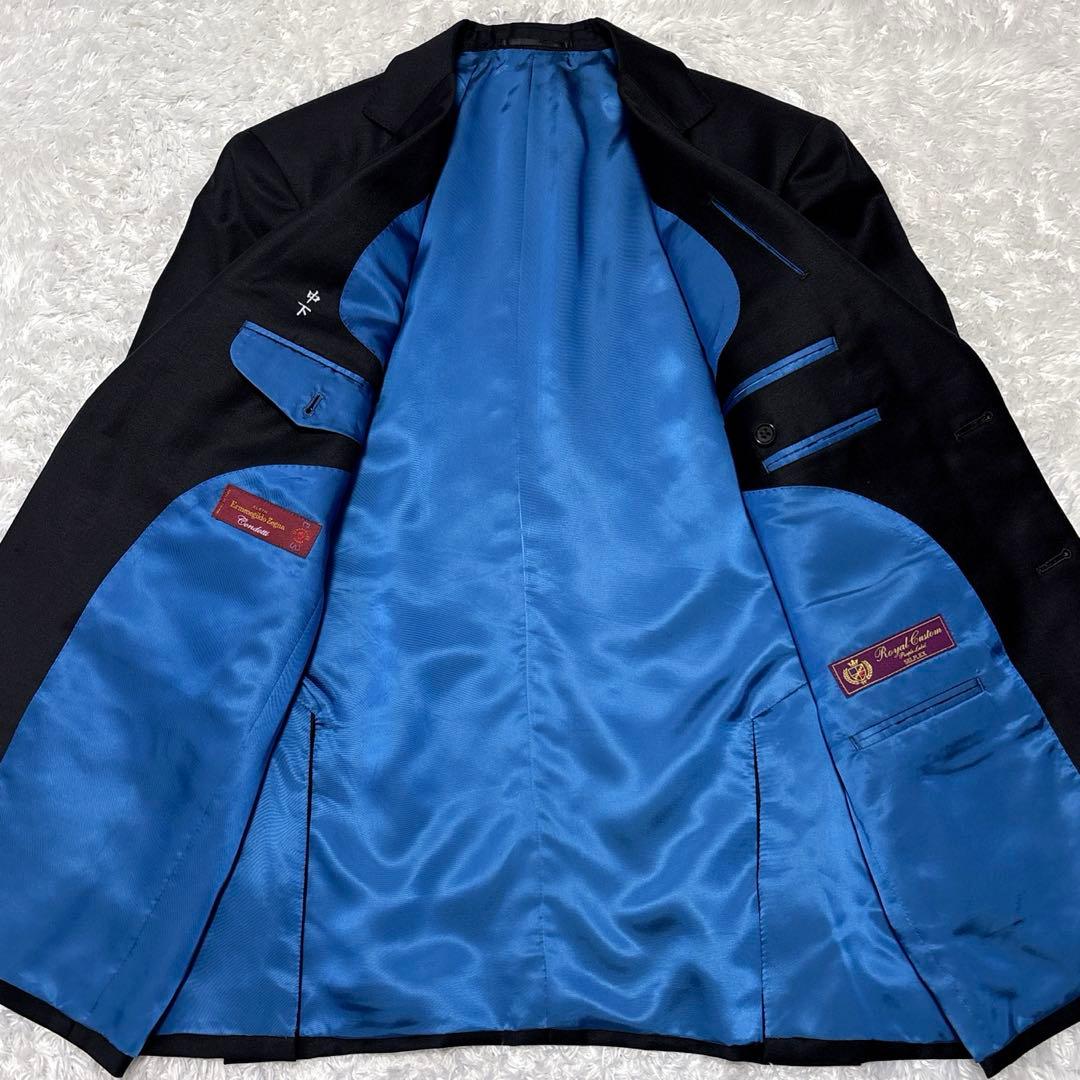 極美品✨ ゼニア 三者混生地 高級オーダーメイドスーツ スリーピース モヘア 絹