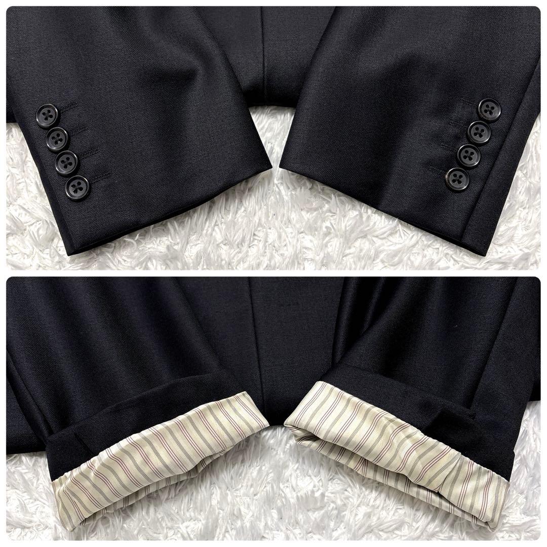 極美品✨ ゼニア 三者混生地 高級オーダーメイドスーツ スリーピース モヘア 絹