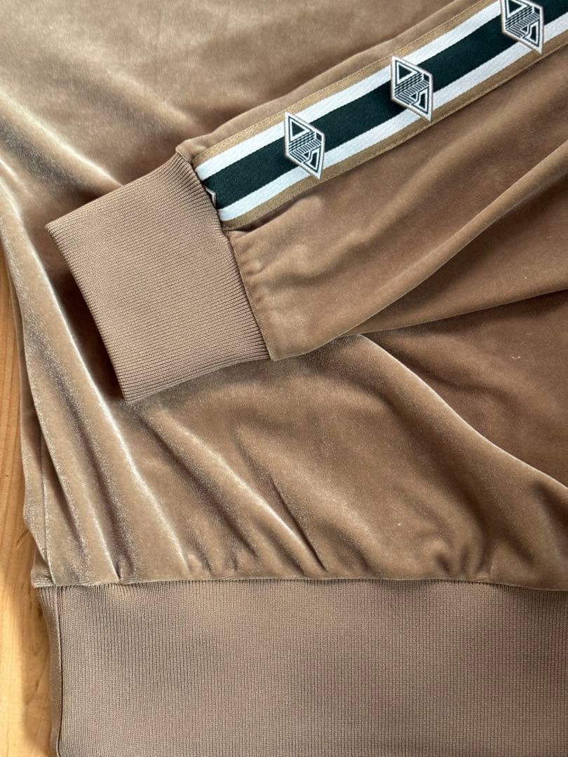 LACOSTE ブラウン パーカー レディース ベロア ライン