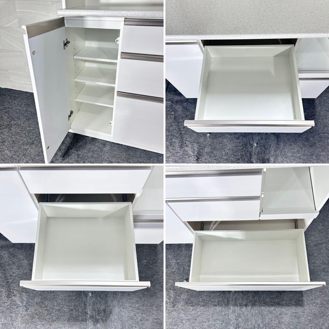 ニトリ 食器棚 アルミナ2 キッチンボード 幅120cm おしゃれ d5132