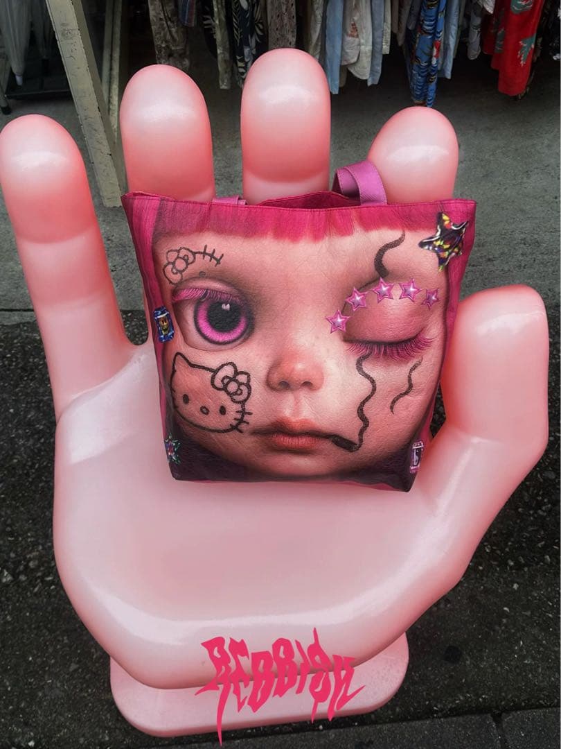 REBBISH ドールプリントタイベックバッグ 両面 y2k