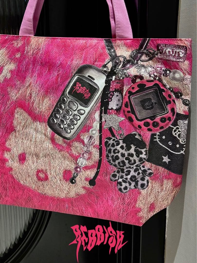 REBBISH ドールプリントタイベックバッグ 両面 y2k