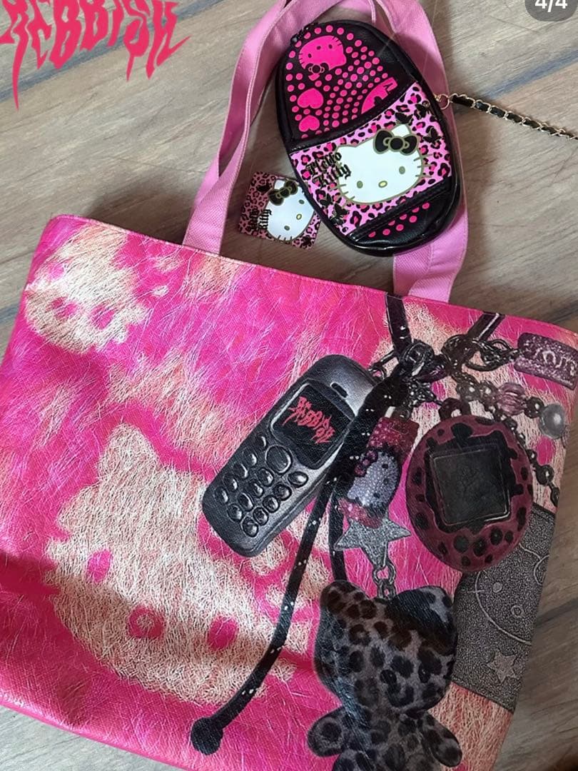 REBBISH ドールプリントタイベックバッグ 両面 y2k