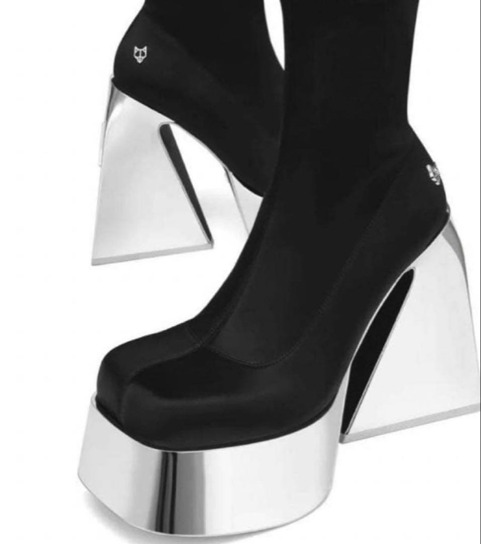 NAKID WOLFE メタリックブーツ