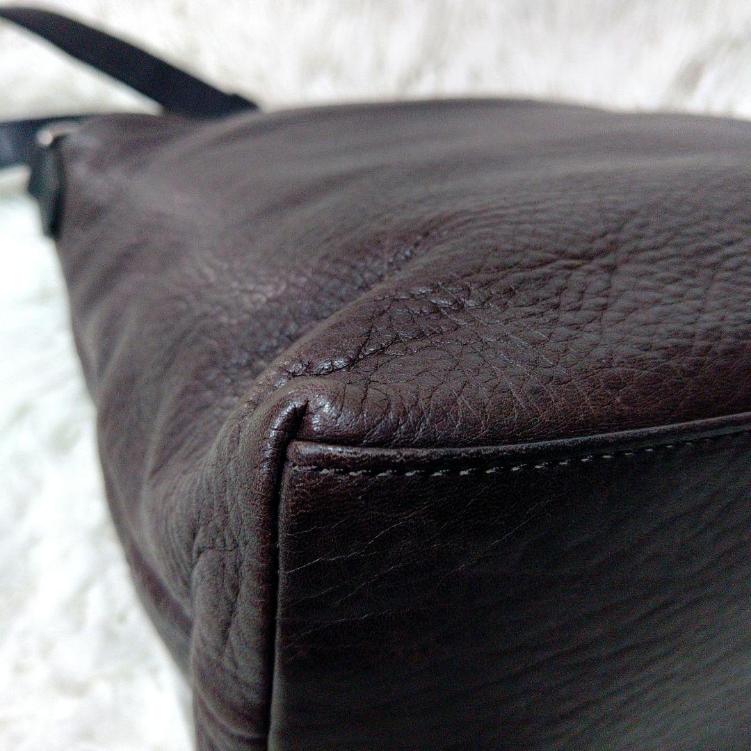 美品 ✨️ マーガレットハウエル MHL レザーショルダーバッグ ダークブラウン