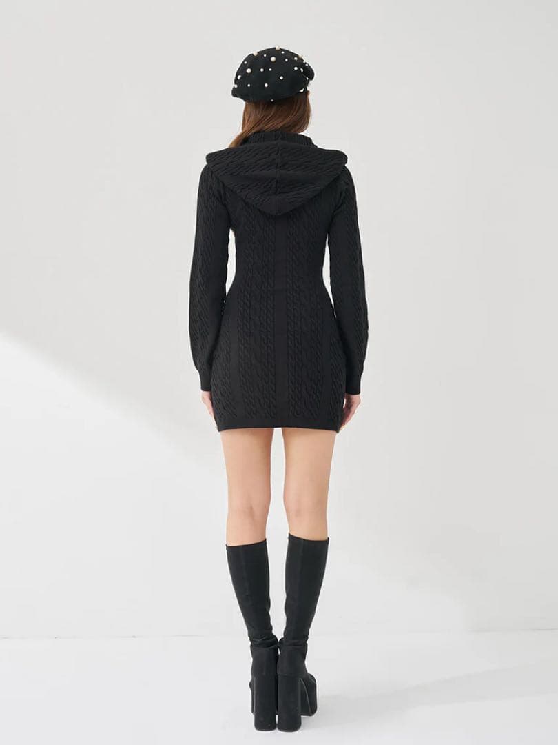 あ*様 ♡ ダーリッチ Darich ♡ オープンケーブルニットミニワンピース