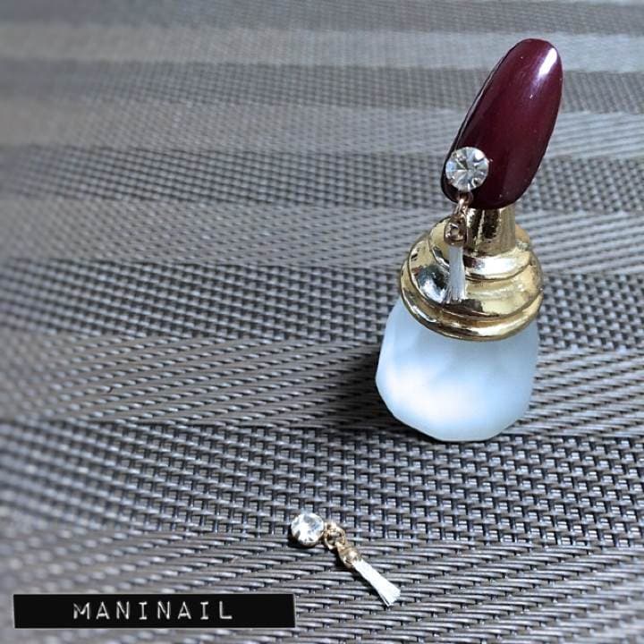 ▶︎ネイルパーツ/ストーン付きタッセル/P-12