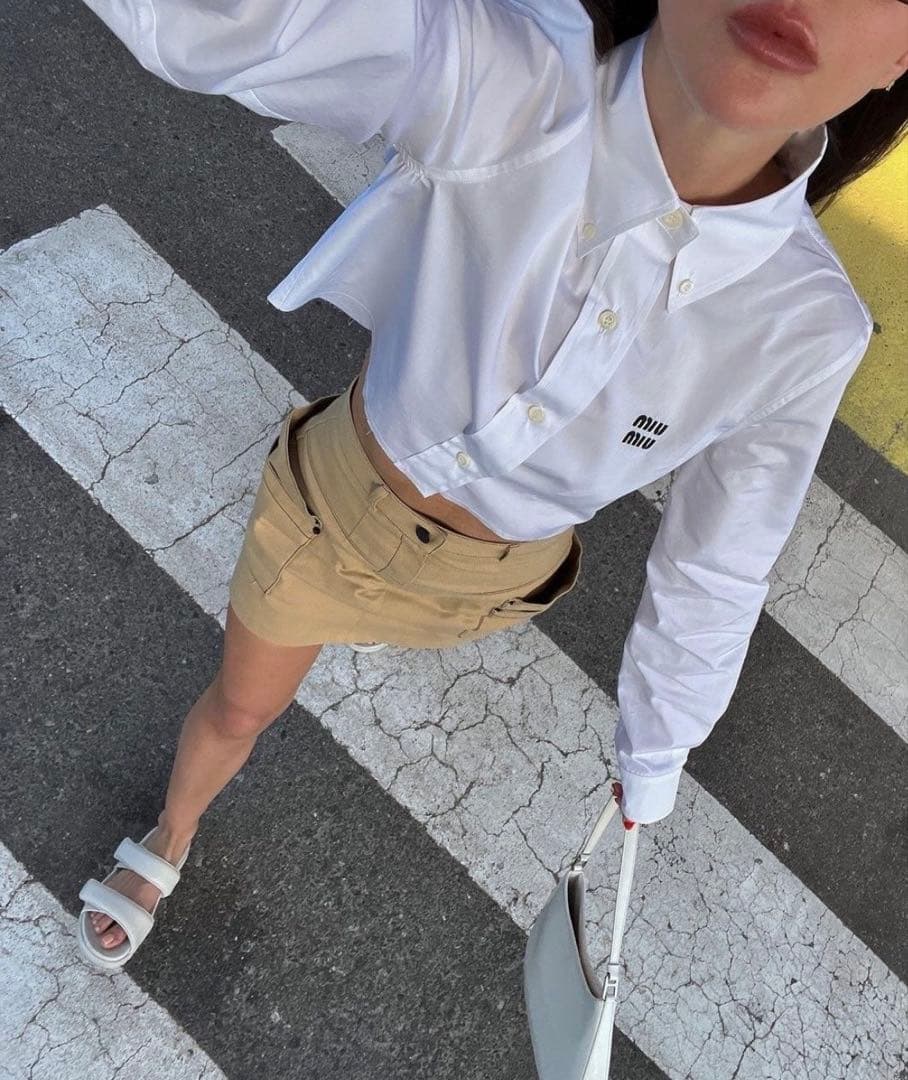 MIU MIU クロップドシャツ40