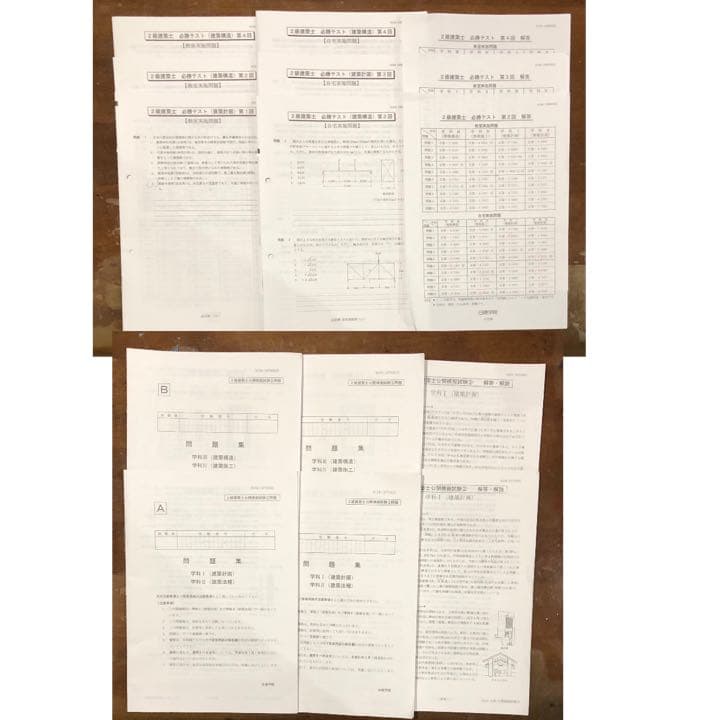 値下‼️平成31年度 2級建築士受験 日建学院 法令集&テキスト&問題集セット