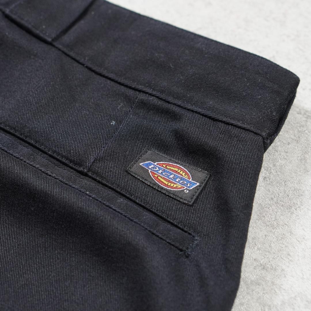 90sUSA製 Dickies 874 ワークパンツ タロンジップ ブラック古着