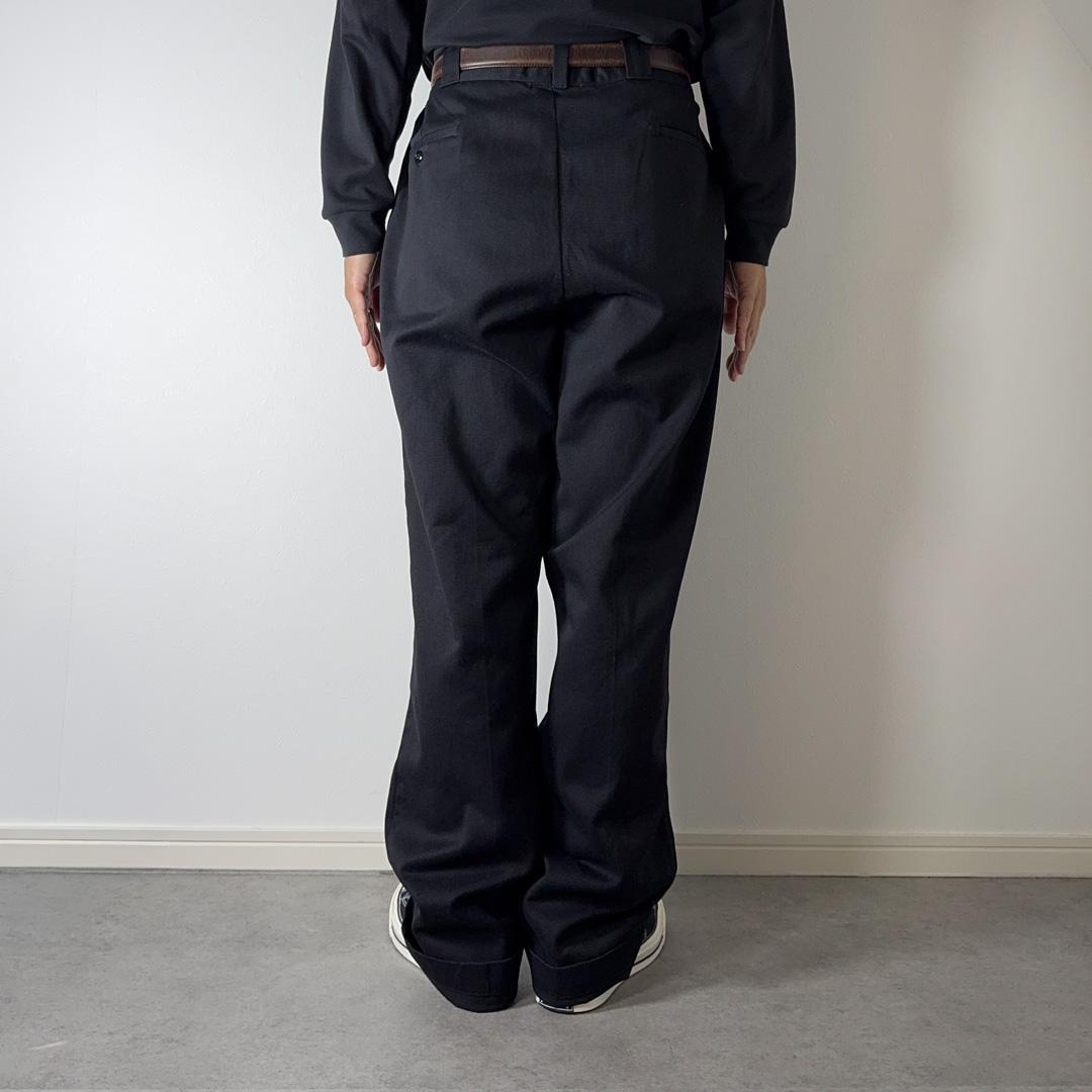 90sUSA製 Dickies 874 ワークパンツ タロンジップ ブラック古着