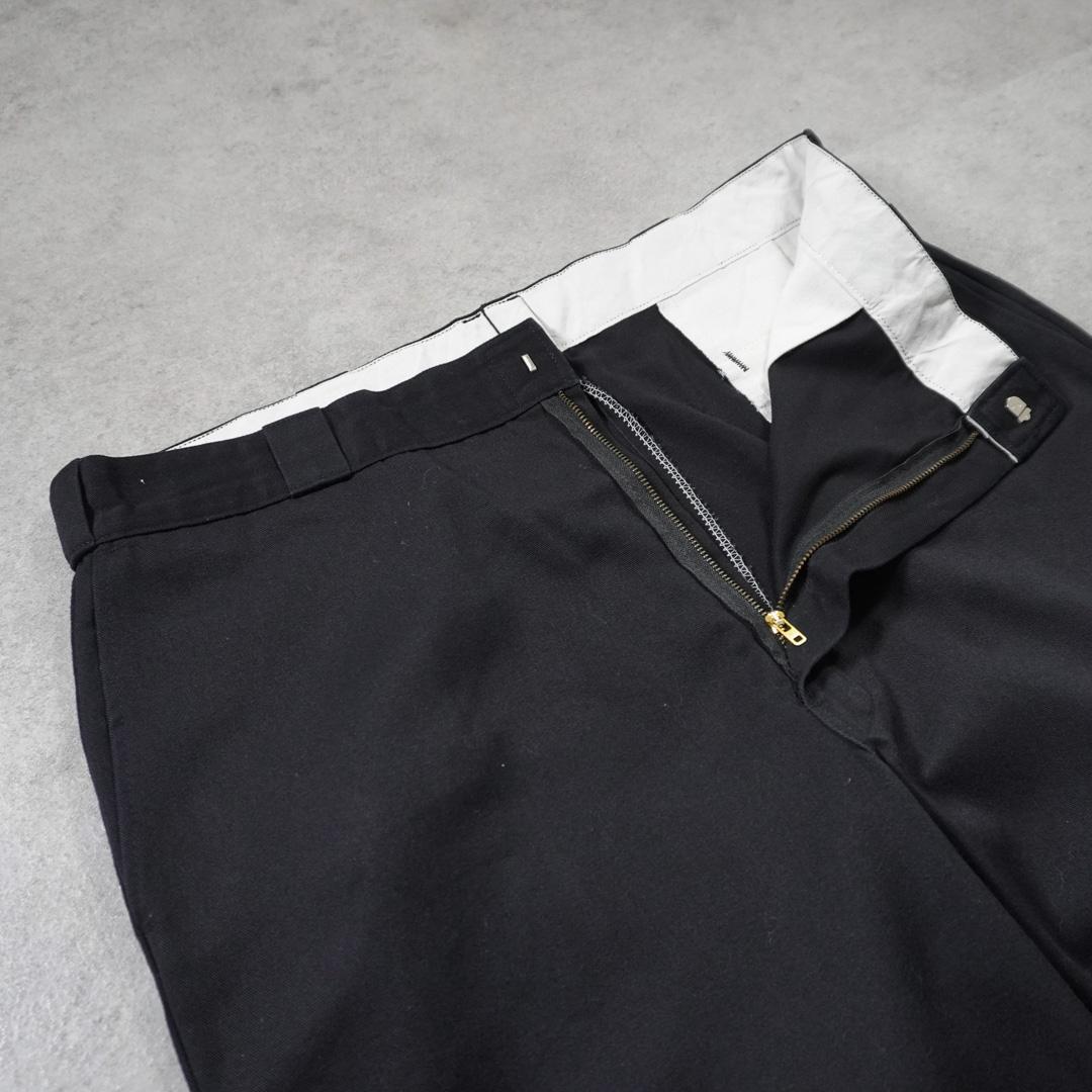 90sUSA製 Dickies 874 ワークパンツ タロンジップ ブラック古着