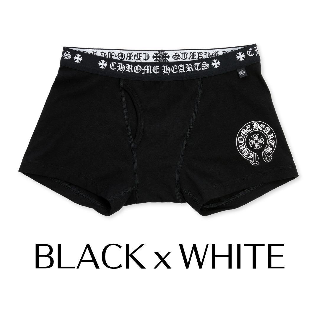 CHROME HEARTS ボクサーパンツ ブラック ホワイト ユニセックス L