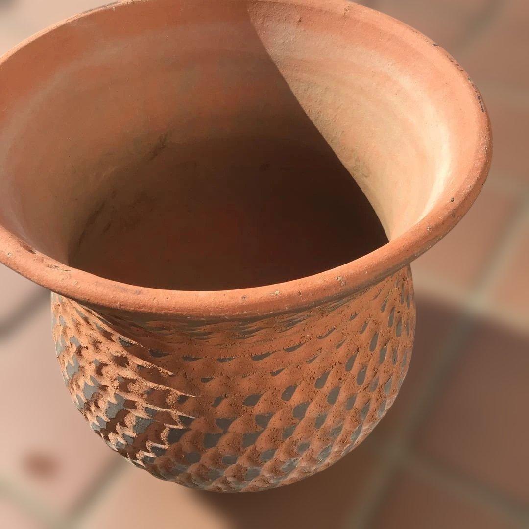 植木鉢　テラコッタ 素焼き　円形　ガーデニング 観葉植物 多肉植物　❷セット